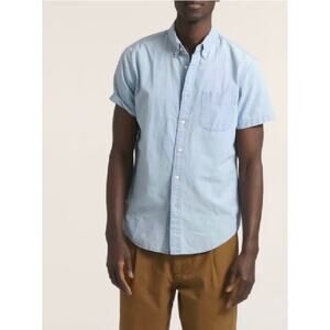 J Crew Mens Light Wash Slim Fit Chambray Shirt S NWT Denim Jean BE184 J.Crew